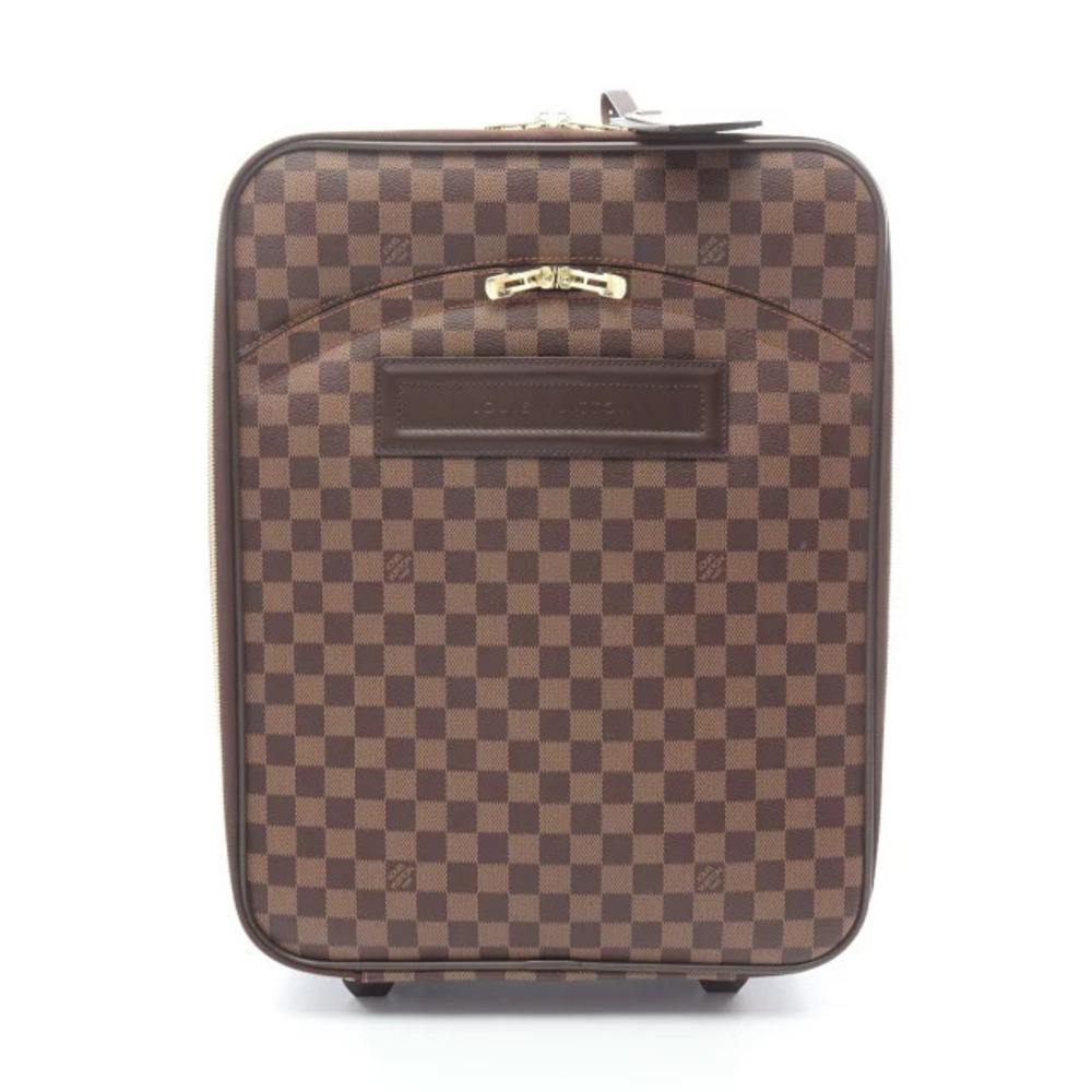 Louis Vuitton Pegase Carry Bag Canvas Leather Damier Top Handle Bag Brown
